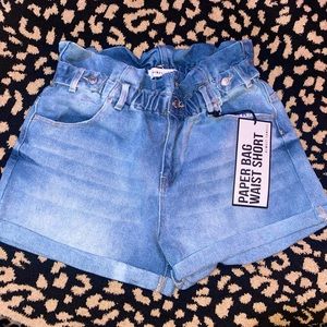 Almost famous paper bag waist shorts